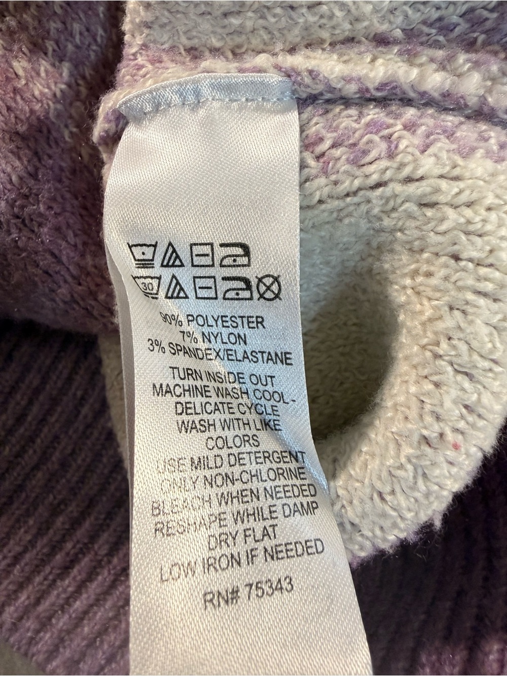 Women’s Purple/White Sweater. Size M - Picture 4 of 6